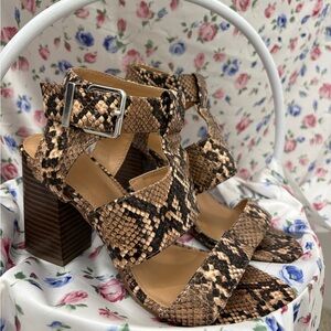 Express Snakeskin Patterned Heels